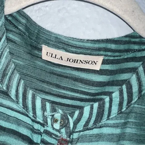 Ulla Johnson Fiora Striped Cotton-Voile Midi Dress